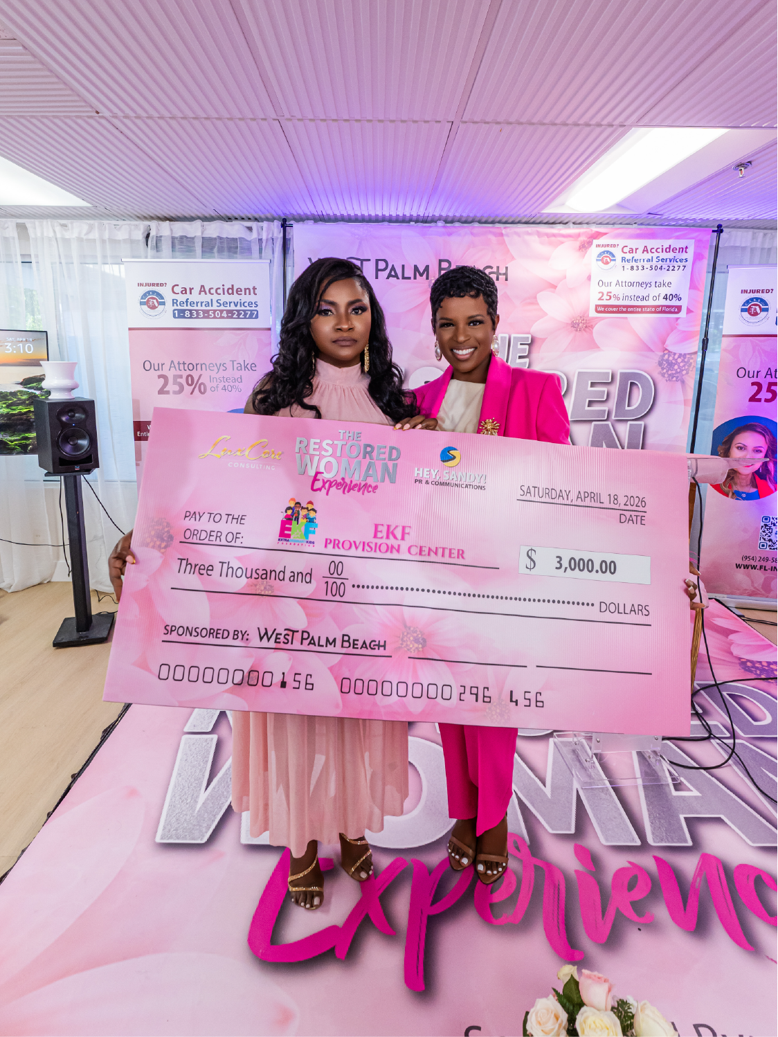 Dr. Joan Wright Good Madean with Check WOMENEMPOWERMENT-111